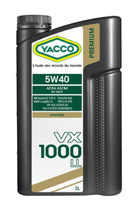YACCO VX 1000 LL 5W40 2L