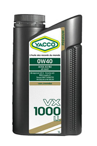 YACCO VX 1000 LL 0W40 1L